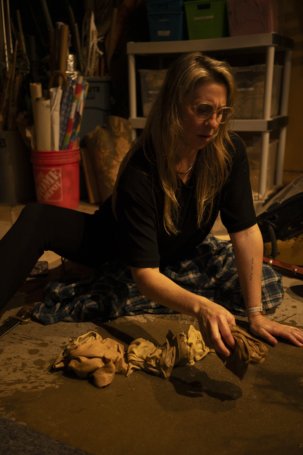 Tara Blume performing pit work at The Foley Job in Burbank